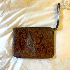 Patricia Nash handmade Italian leather wristlet